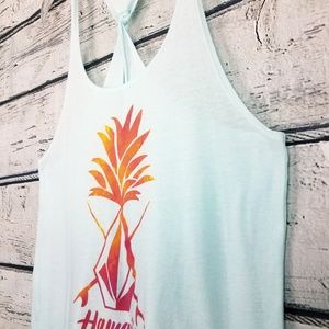 Volcom Tops - Volcom Hawaii pineapple graphic soft teal tank top Volcom Tops - Volcom Hawaii pineapple graphic soft teal tank top